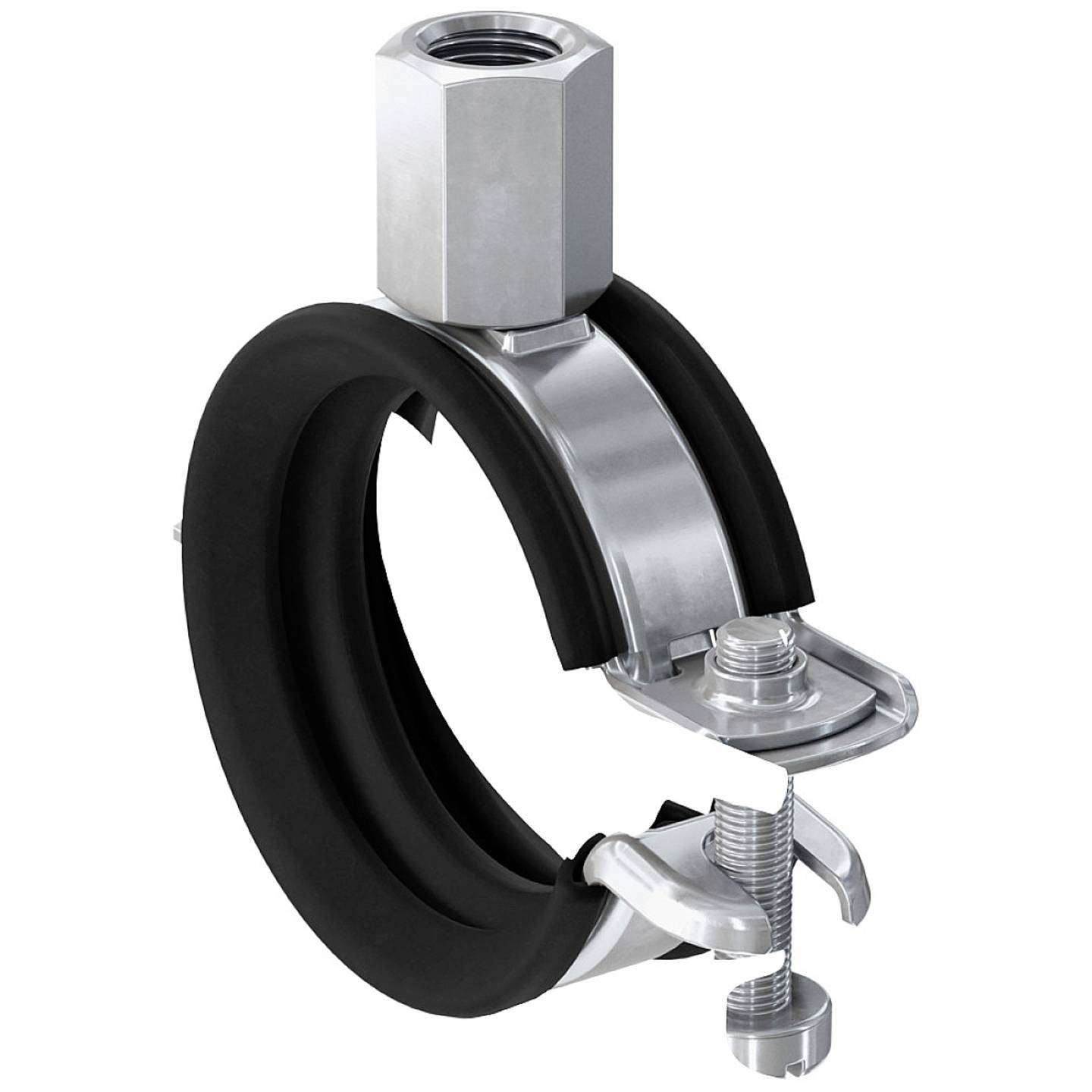 Fischer Rohrschelle Gelenkrohrschelle 10 St. Stahl galvanisch verzinkt M8-M10 - 4048962441505