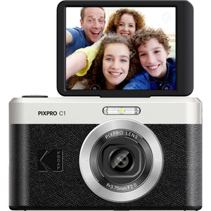 B-Ware Kodak Digitalkamera Fotokamera C1 13MP Schwarz Kompaktkamera Video Full HD