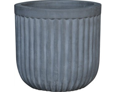 Pflanztopf Terrakotta Greige-Hellgrau Strukturierter Topf 36x36cm für Pflanzen - 4007876482288