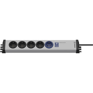 B-Ware Ehmann Master/Slave-Steckdosenleiste 5-fach Grau Schwarz 1,5m IP20