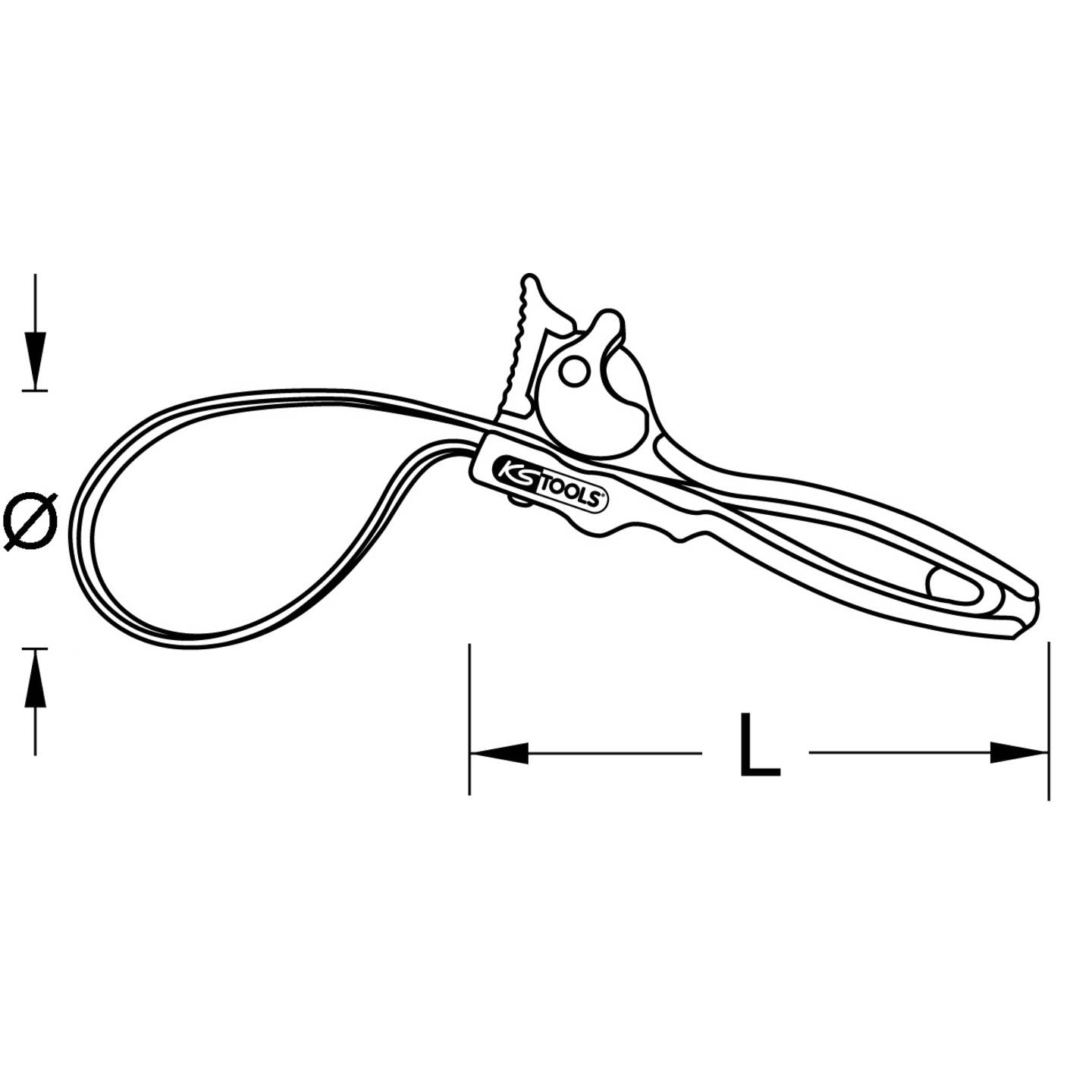 KS Tools Werkzeug Einhandbedienung 114.0170 rutschfest verstellbar 323g - 4042146543665