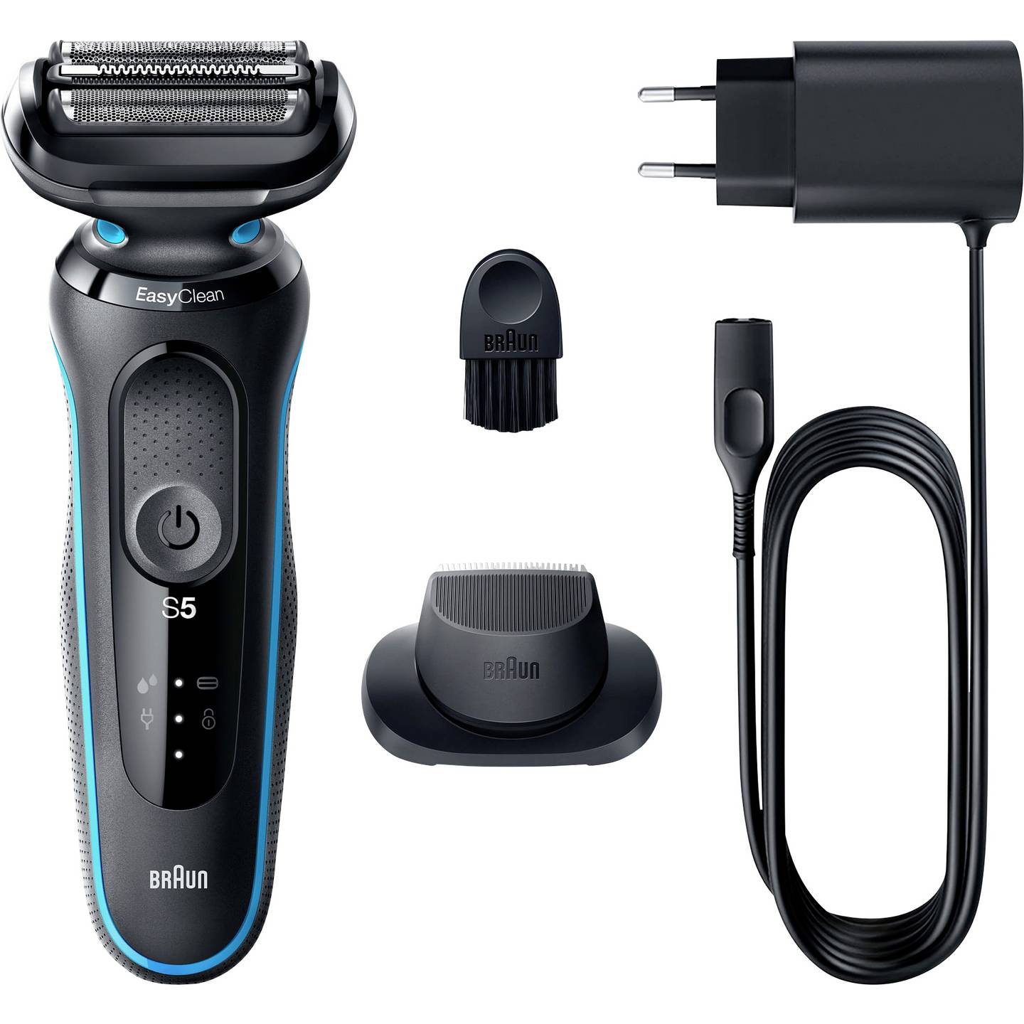 Braun Folienrasierer 51-M1200s Akku Rasierer Trimmer wasserdicht schwarz blau - 4210201432654