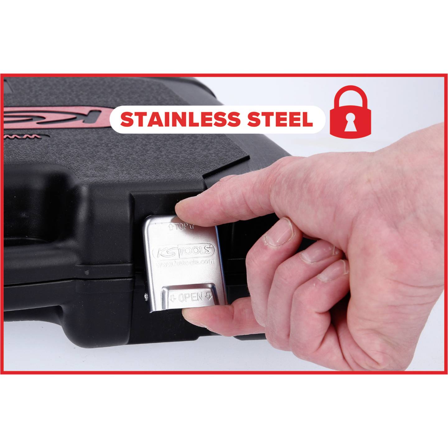 KS Tools Steckschlüsselsatz 1/4" 3/8" 1/2" 255 Teile Chrom-Vanadium Stahl Koffer - 4042146907559