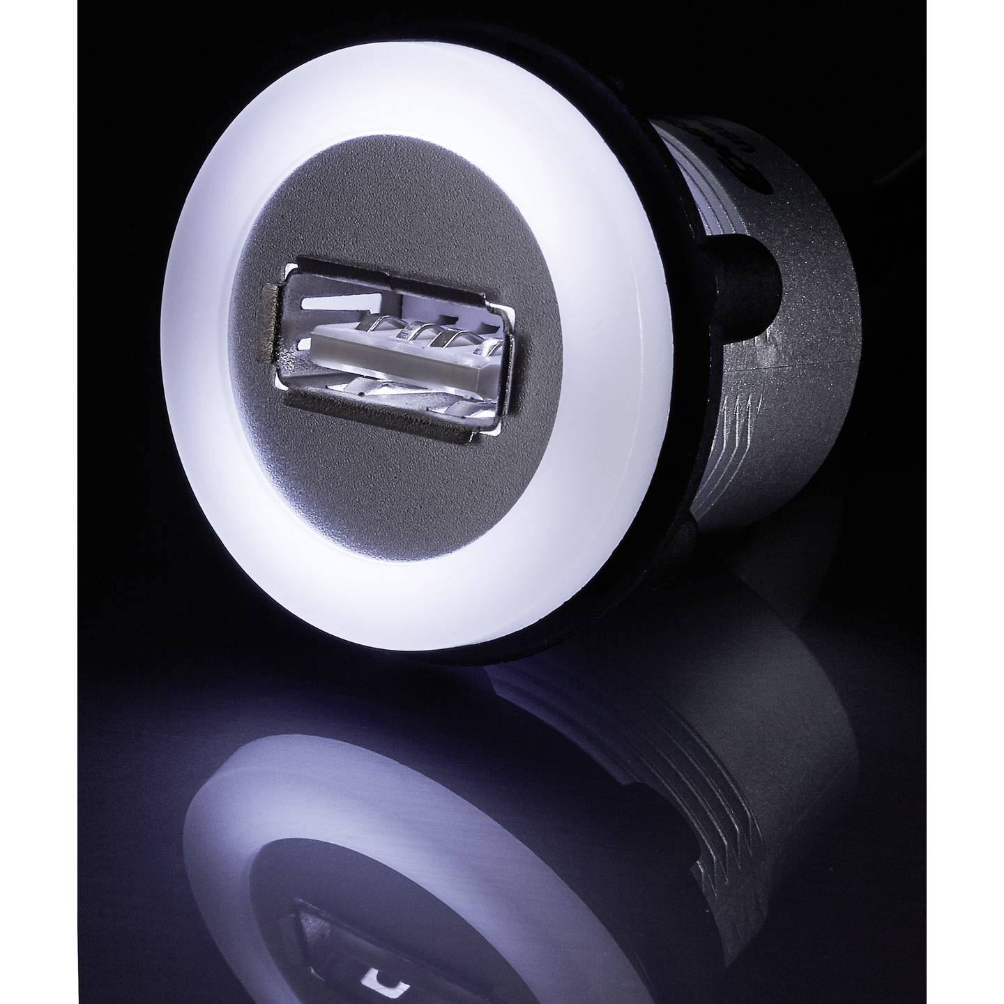TRU COMPONENTS USB A Kabel Verbindungskabel Adapter Beleuchtung Schwarz 1,5 m - 4016139086453