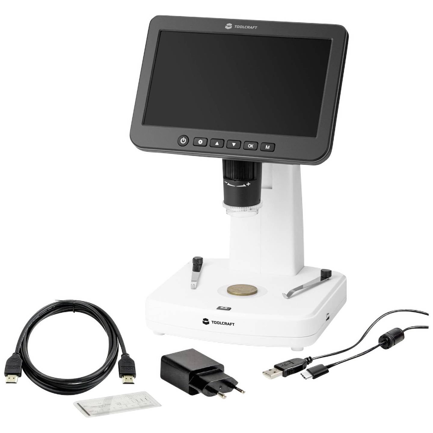 Toolcraft Digital-Mikroskop 300x Auflicht Durchlicht USB Mikroskop 1500x Zoom - 4064161323268