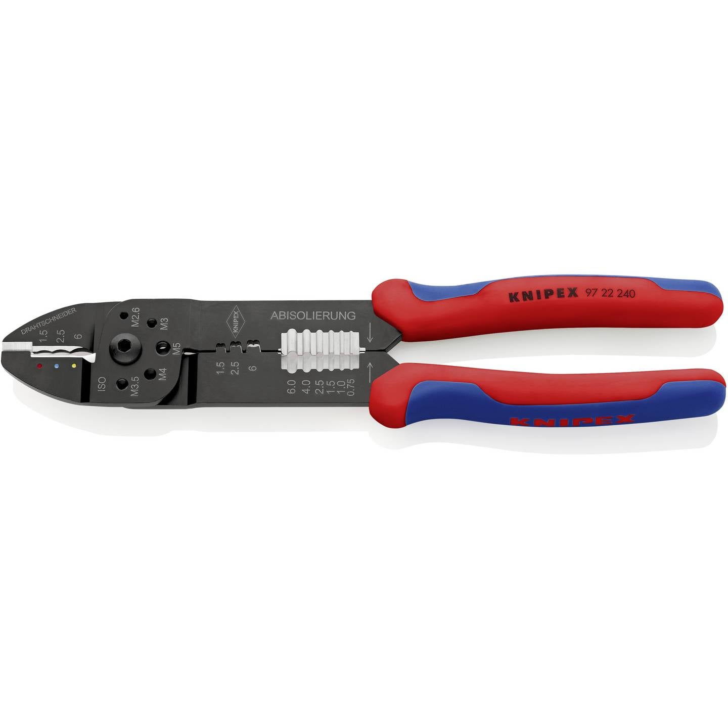 Knipex Crimpzange Isolierte Kabelschuhe Steckverbinder 0.75 bis 6 mm² Zange - 4003773070726