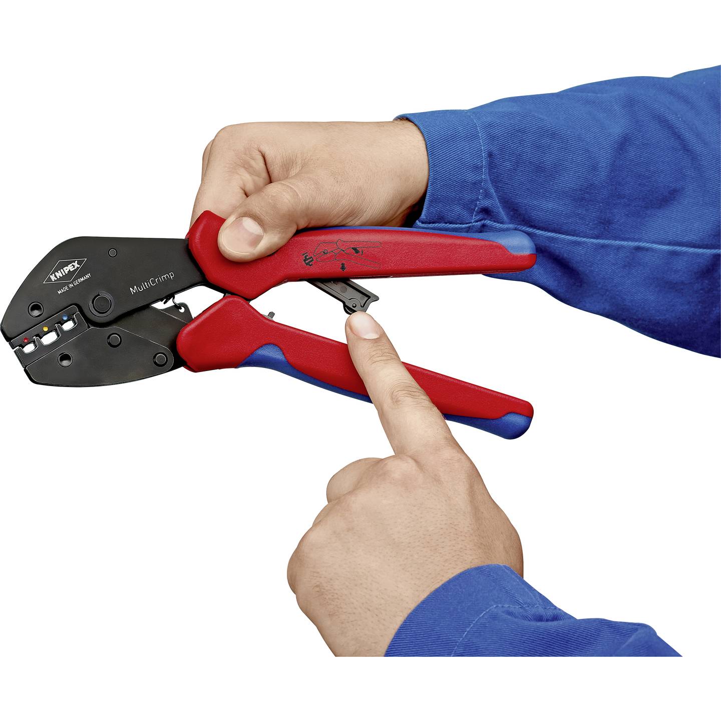 Knipex Crimpzange MultiCrimp 97 33 01 für unisolierte Steckverbinder 250mm 770g - 4003773066927