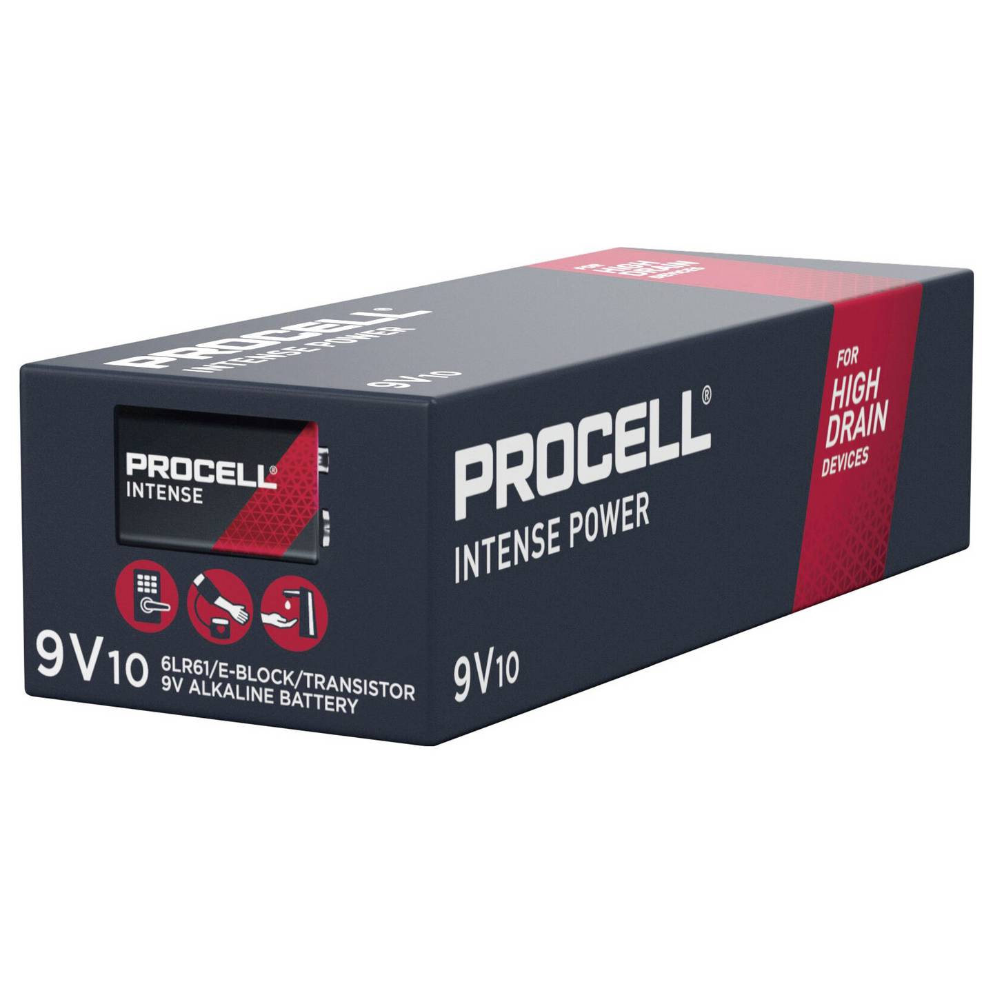 PROCELL 9 V Block-Batterie Alkali-Mangan MN1604 0.628 Ah 10 Stück zuverlässig - 5000394137097