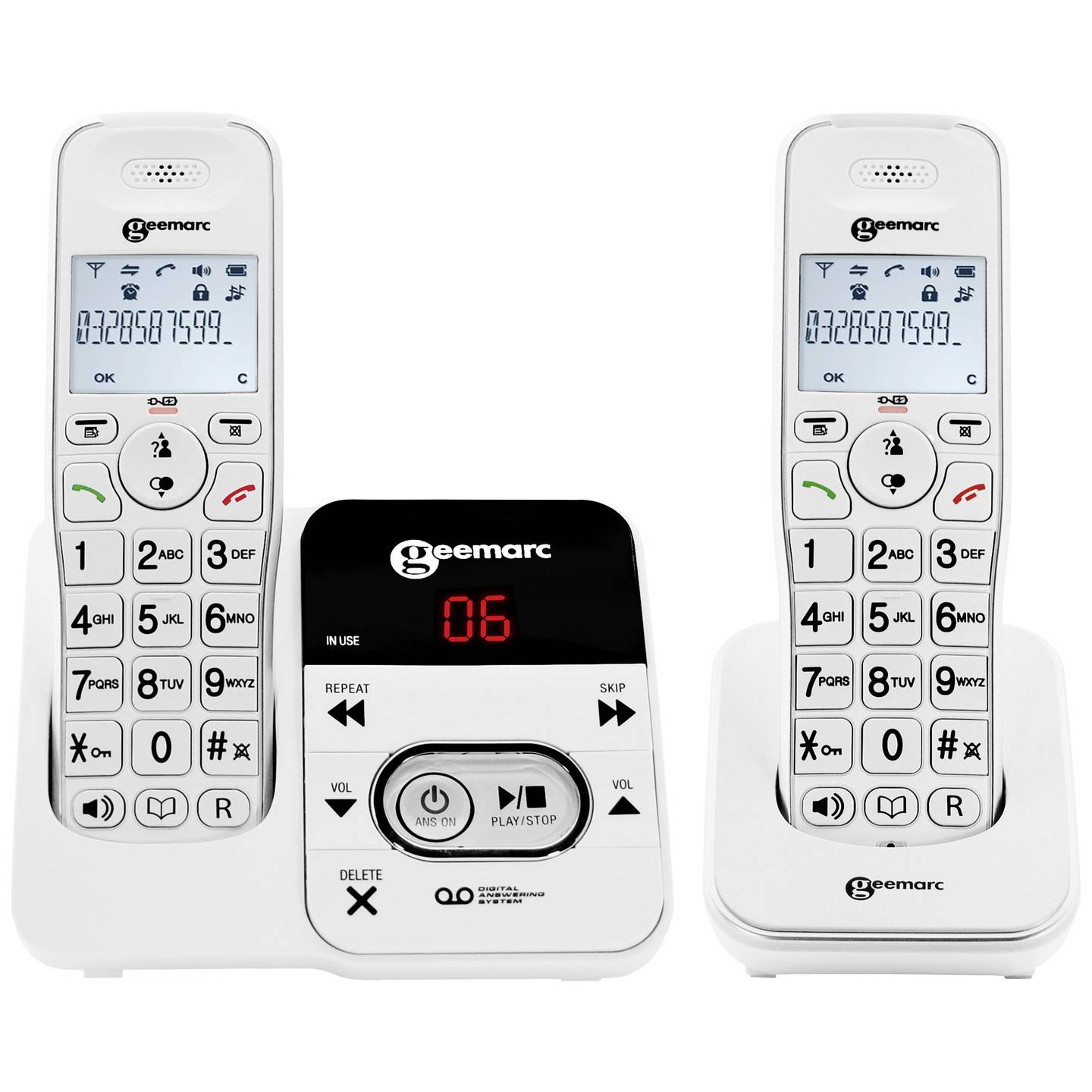 Geemarc Seniorentelefon AMPLIDECT 295-2 Telefon für Senioren schnurlos DECT - 3521350008500