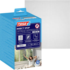 B-Ware Tesa Pollenschutzgitter Allergieschutz Anthrazit 1500x1800mm Innen Außen 1 St.