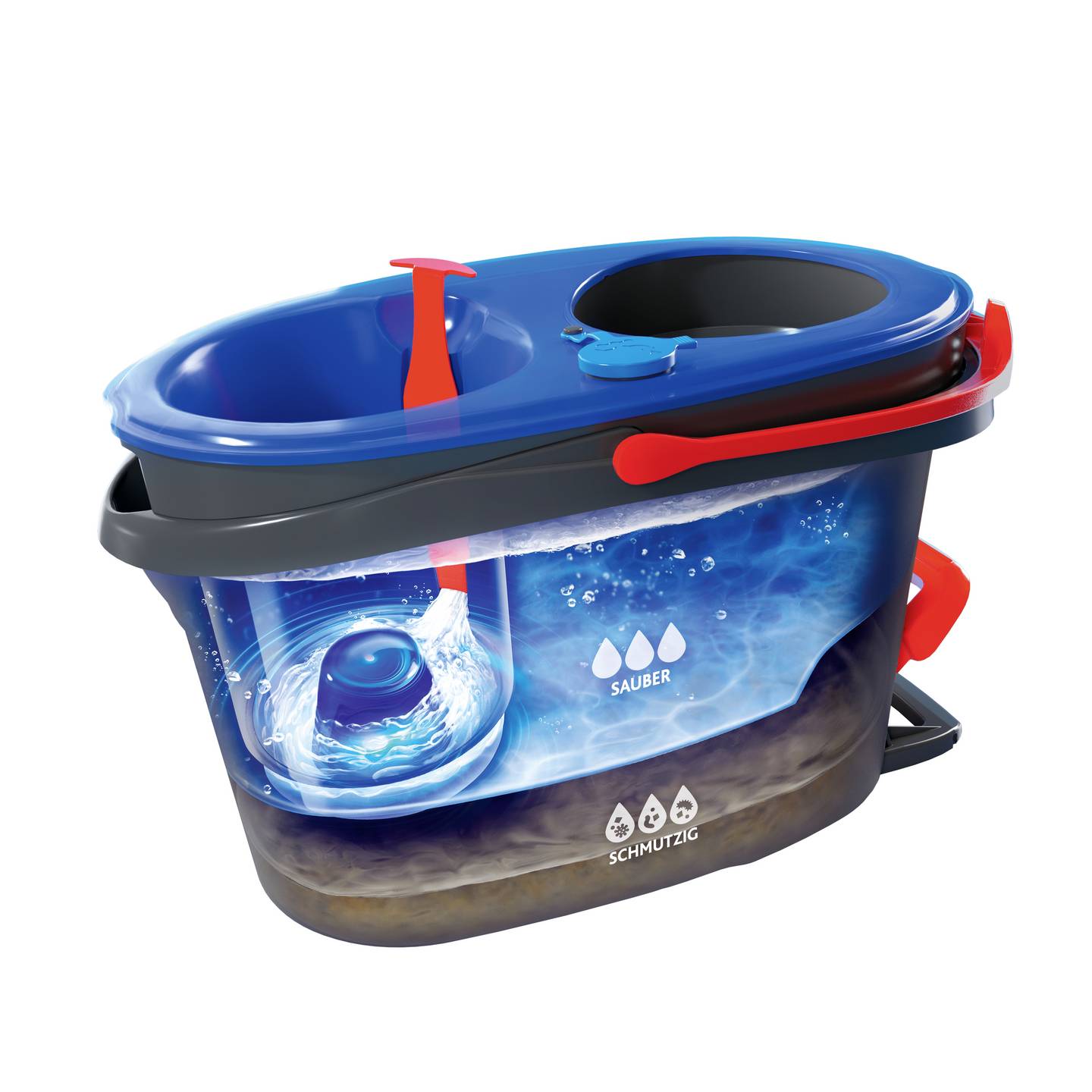 Vileda 178333 H2PRO Spin Mop Bodenwischer Wischmopp Reinigung - 4023103254237