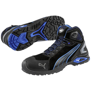 B-Ware PUMA Sicherheitsstiefel S3 Rio Black 632250-42 Arbeitsschuh schwarz blau 42