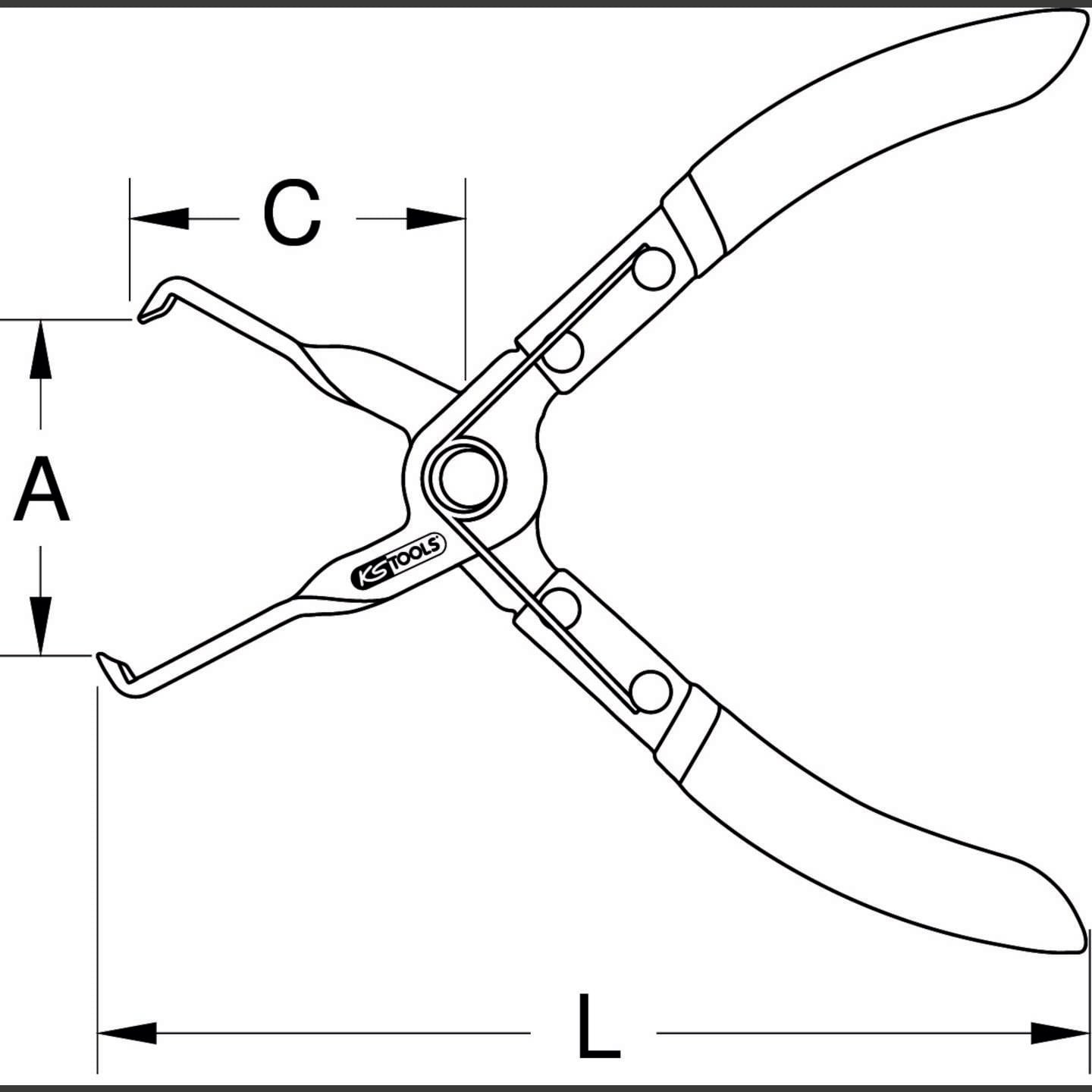 KS Tools Trennzange Zange elektrische Anschlüsse Steckverbinder 115.1108 - 4042146964620