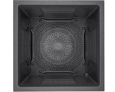 Deroma Pflanzkübel Cubo Millennium Anthrazit UV-beständig mit Rollen 49x49x49cm - 0191942097354