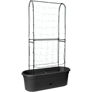 B-Ware Elho Pflanzwand Veggie Wall Pflanzenwand Schwarz UV-beständig 26x80x31cm