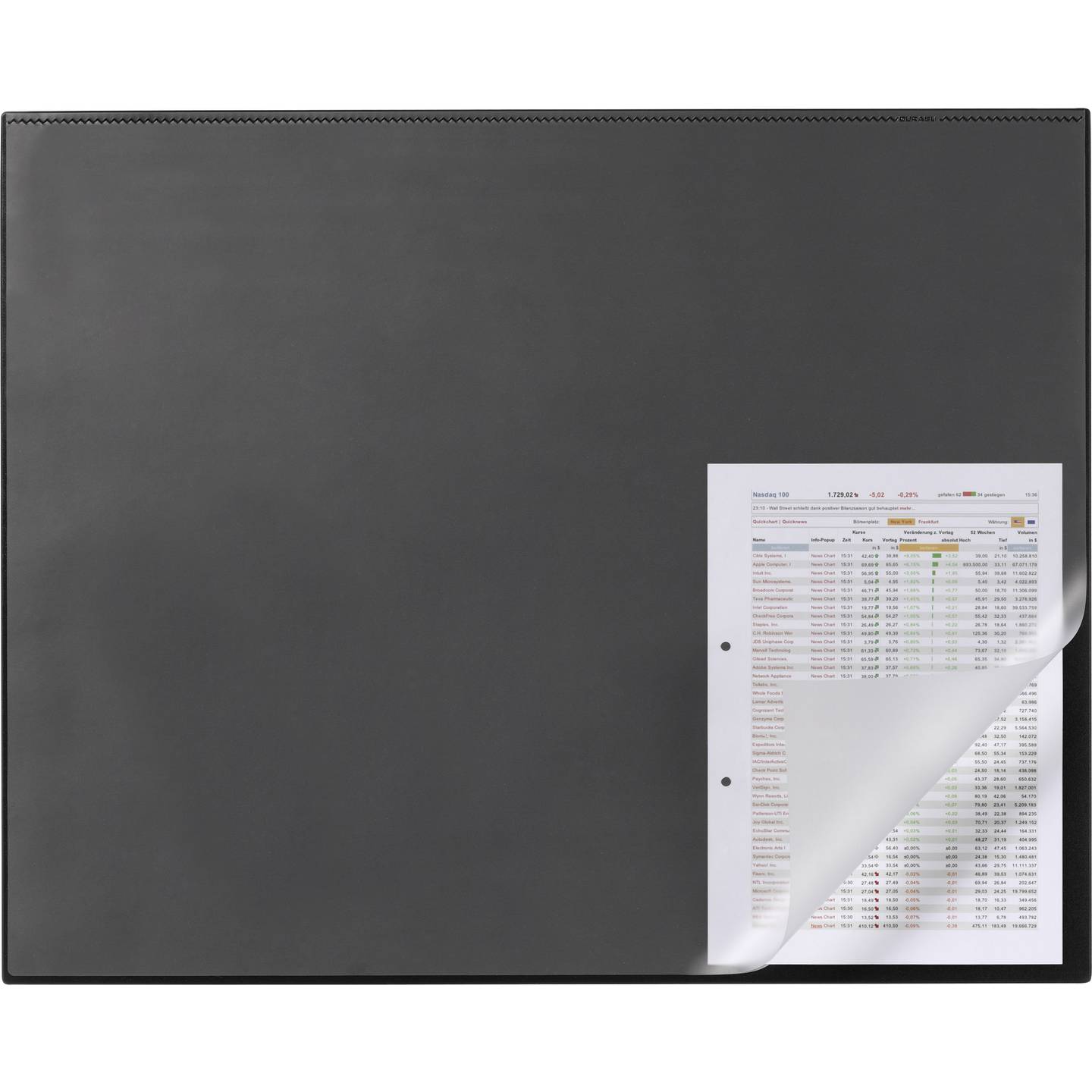 Durable Schreibunterlage Schwarz 65x52cm abwischbar rutschfest PVC Arbeitsplatz - 4005546701271