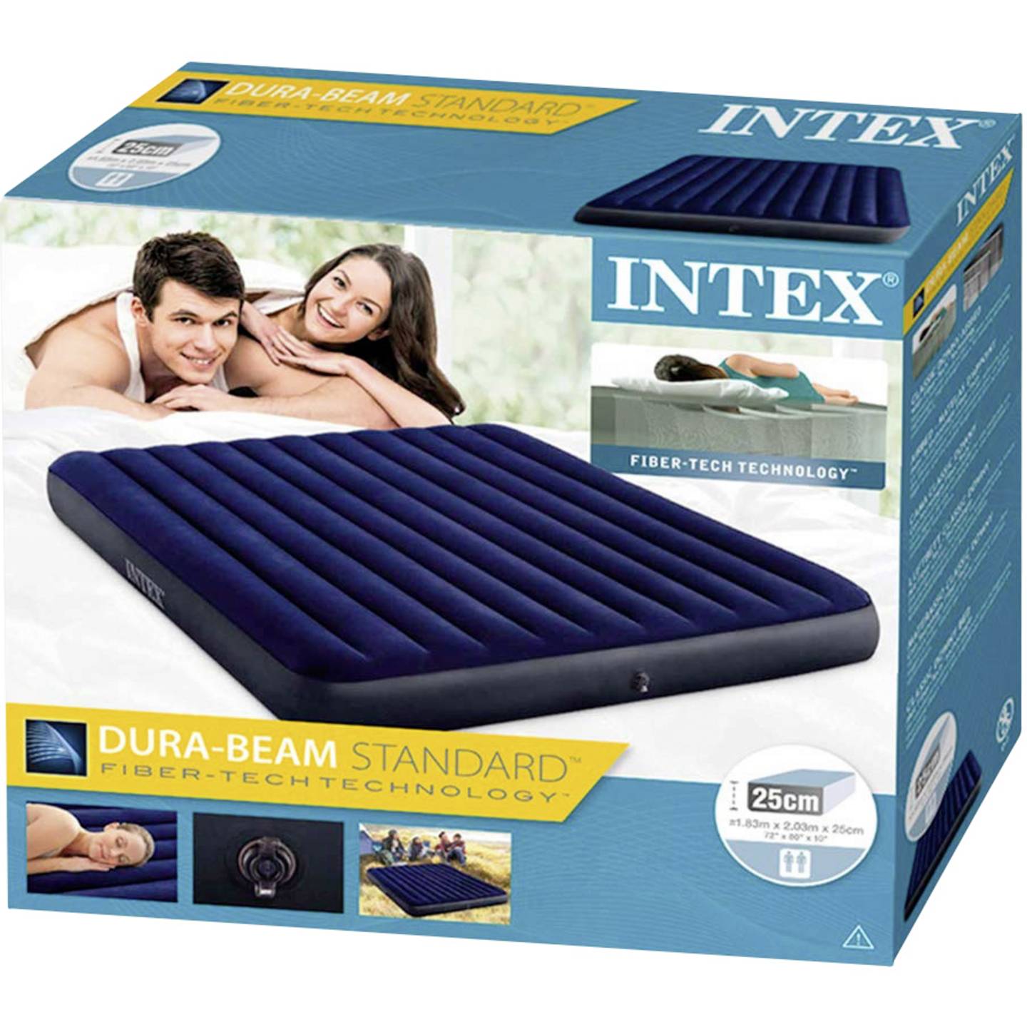 Intex Luftbett DuraBeam Classic King 203x183cm Gästebett Camping Luftmatratze - 6941057412429