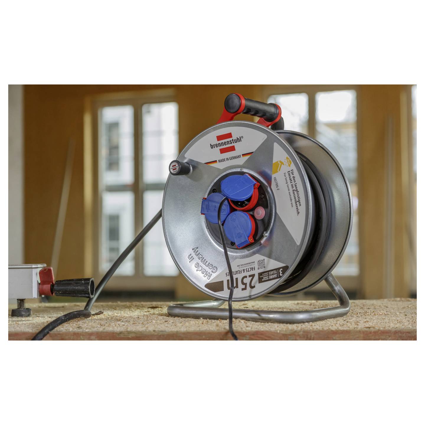 Brennenstuhl Garant S IP44 Kabeltrommel 25m Stahlblech Außenbereich - 4007123022878