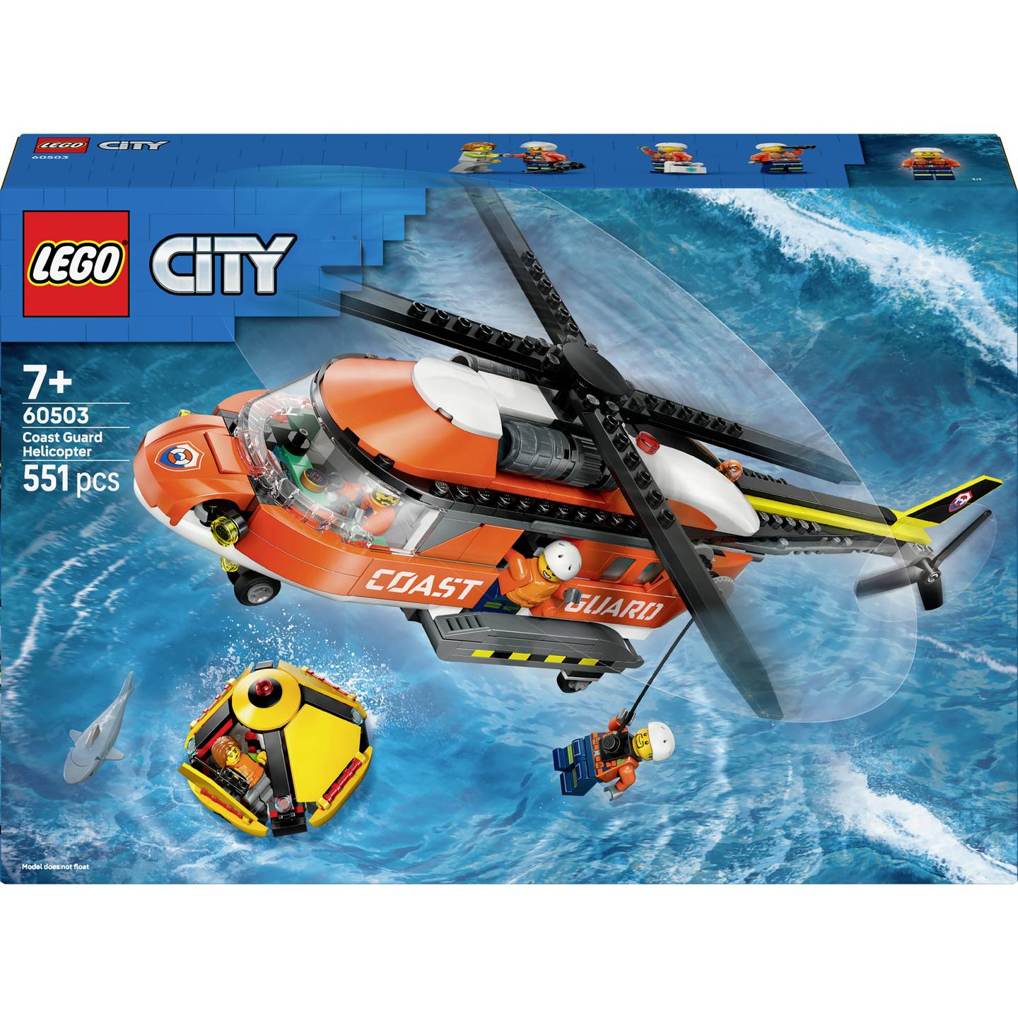 LEGO City Hubschrauber Helikopter der Küstenwache Rettung Set 60503 Spielzeug - 5702018056936