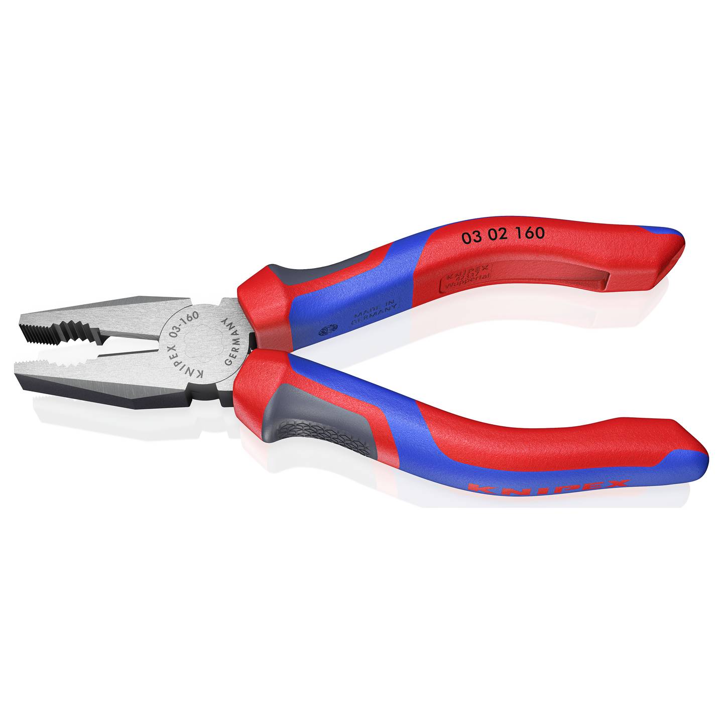 KNIPEX Kombizange Flachrundzange Werkstatt Werkzeugstahl Comfortgriff 160 mm - 4003773023203