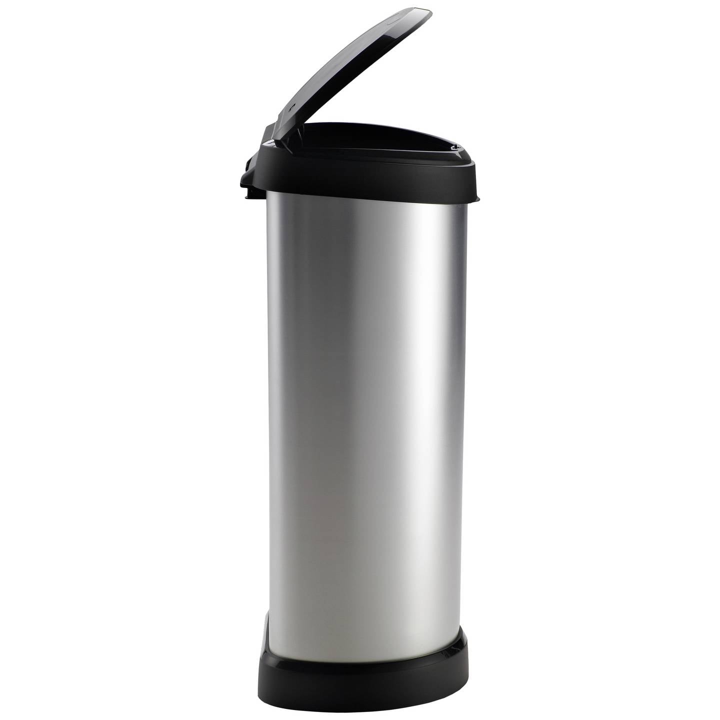 Curver Mülleimer Abfalleimer Deco 40l Handtuchheizkörper silber schwarz - 3253922130387