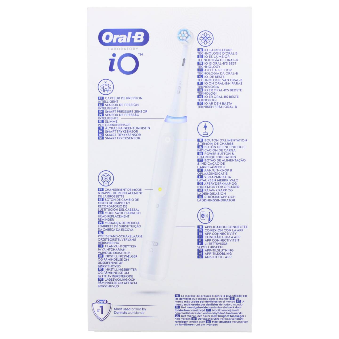 Oral-B iO elektrische Zahnbürste Smart Drucksensor 5 Reinigungsmodi Akku schwarz - 4210201445098