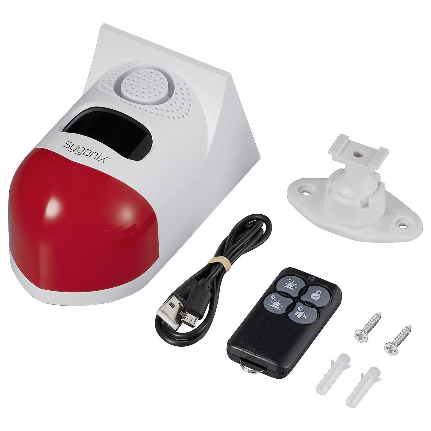 Sygonix Mini-Alarmanlage Alarmsystem Bewegungsmelder Fernbedienung Solar WLAN - 4064161334813