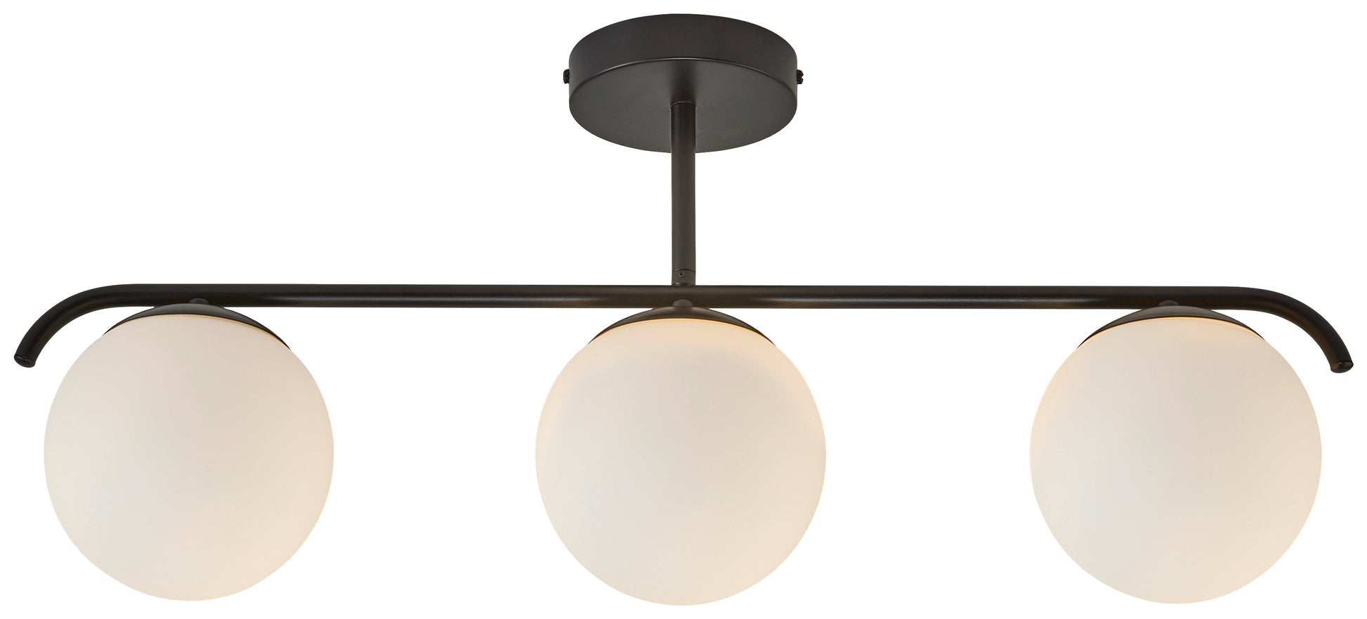 Nordlux Deckenlampe Grant Deckenlampe Lampe Leuchte Licht Schwarz Opalglas Deko - 5704924001130