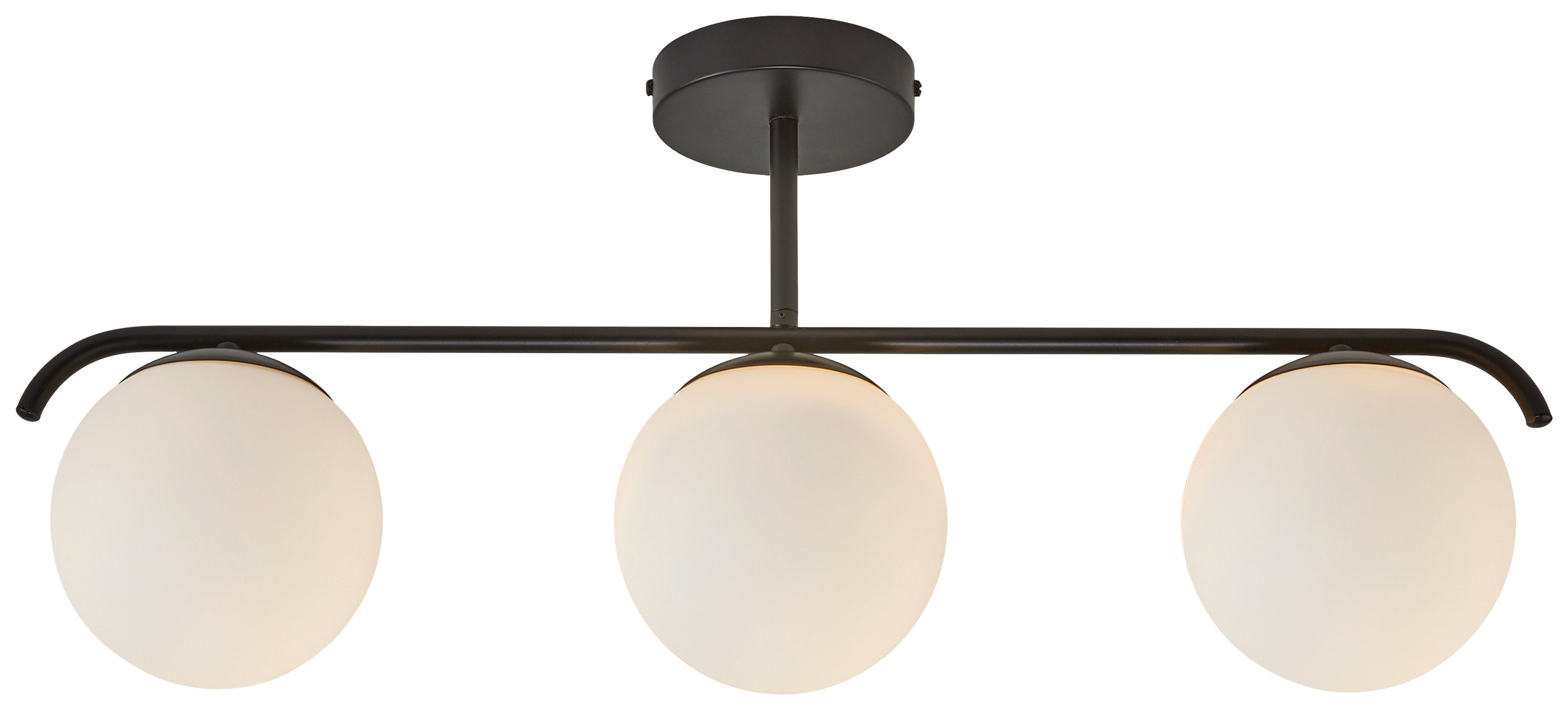 Nordlux Deckenlampe Grant Deckenlampe Lampe Leuchte Licht Schwarz Opalglas Deko - 5704924001130