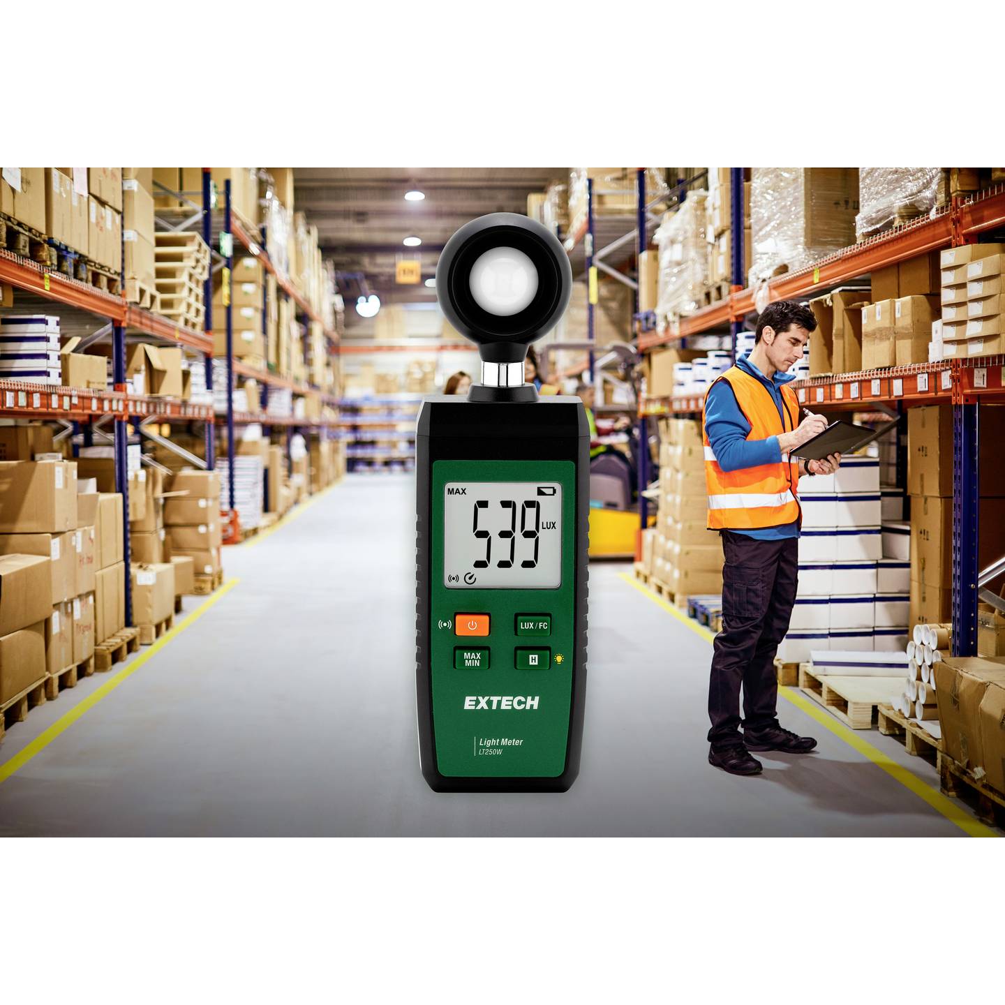 Extech Luxmeter LT250W Lichtmessgerät mit Bluetooth und App zur Datenerfassung - 793950472583