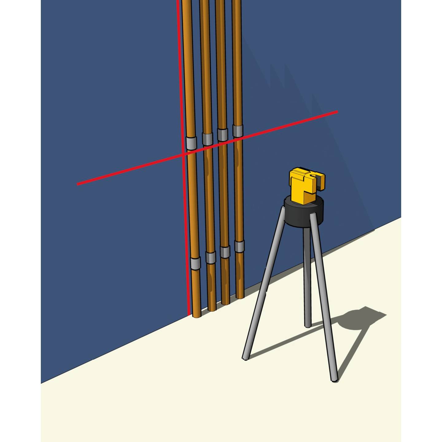 Kreuzlinienlaser LAX 50 2-pcs inkl Stativ 10m Reichweite Nivelliergenauigkeit - 4005069167899