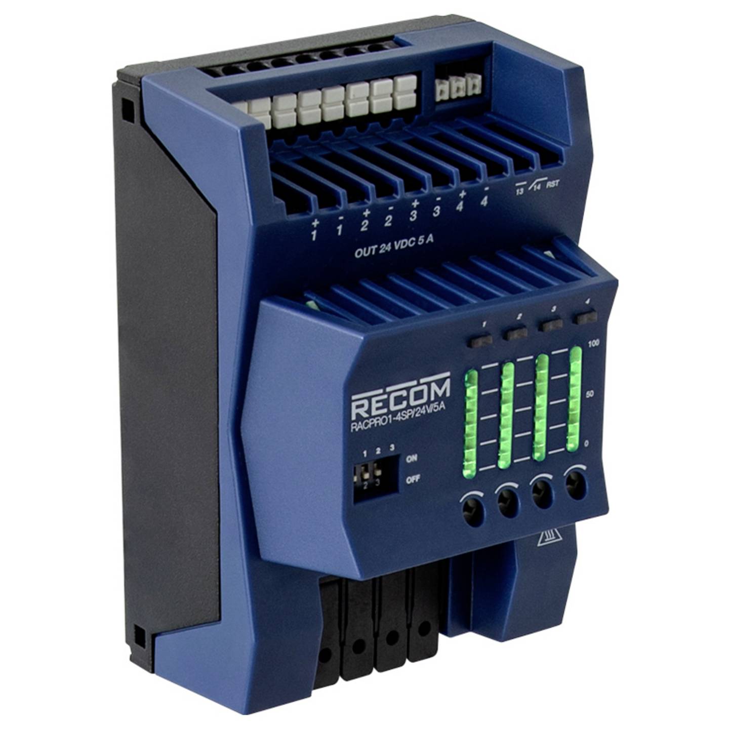 Recom Elektronischer Schutzschalter RACPRO1-4SP 24V 5A Sicherungsschutzgerät - 4021087104579