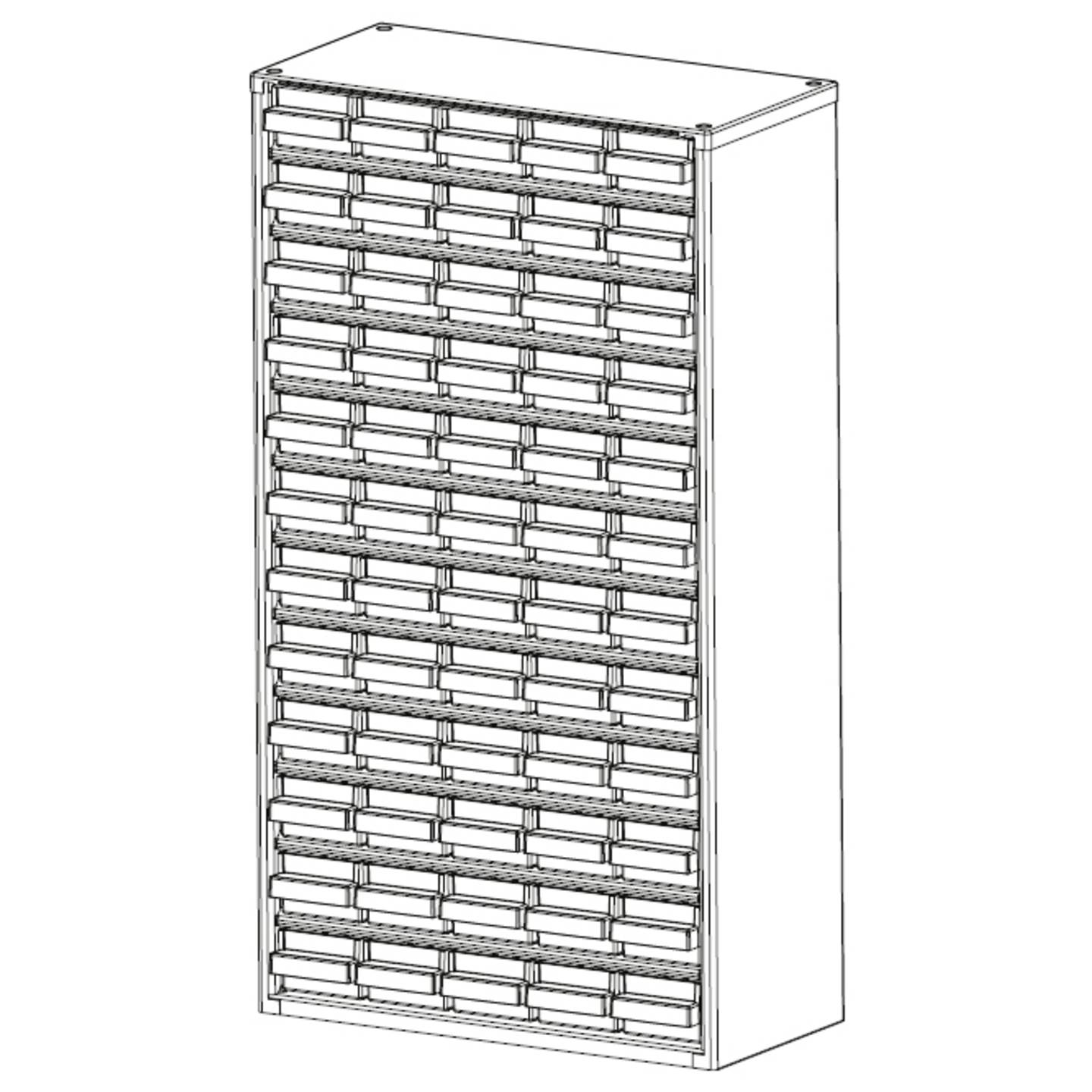 Werkstatt-Magazin 150163 blau galvanisiertes Stahlblech mit Wandbefestigung - 5733439150163