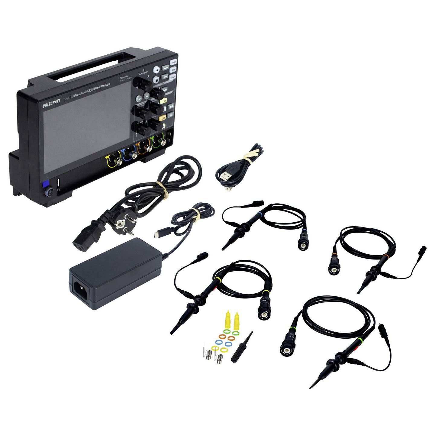 Voltcraft Digital-Oszilloskop DOV704 70 MHz 4-Kanal 1,25 GSa/s 50 Mpts 12 Bit - 4064161397122