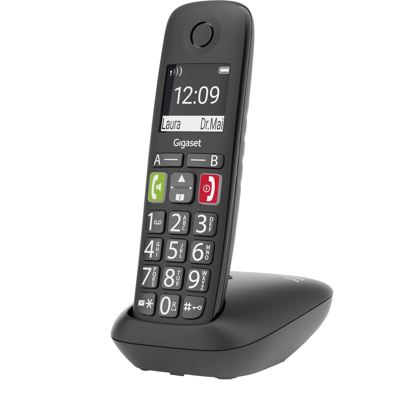 Gigaset Schnurloses Telefon E290 DECT Telefon Babyphone Freisprechen schwarz - 4250366856032