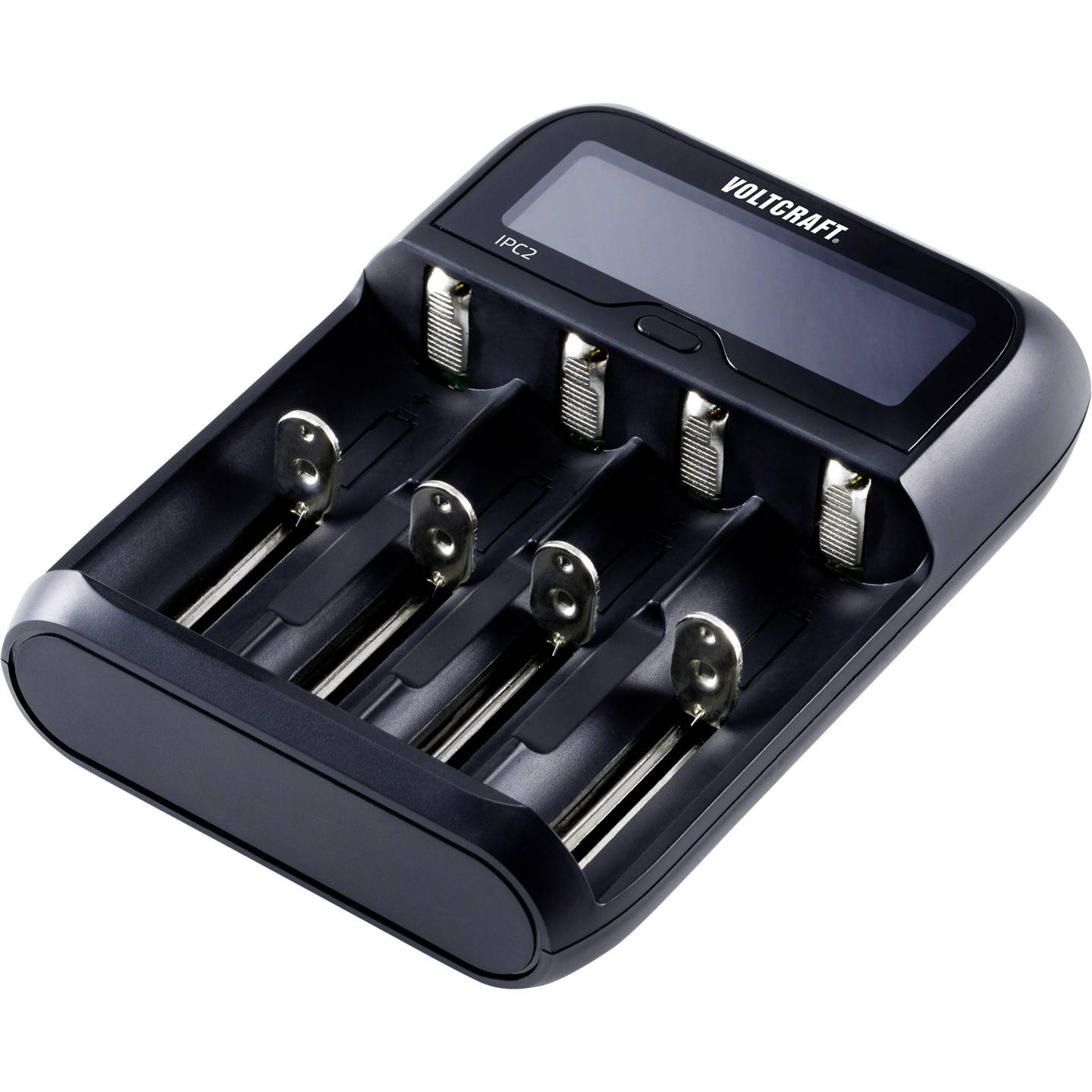 Voltcraft Rundzellen-Ladegerät IPC-2 NiMH NiCd LiIon LiFePO 4-fach USB 2000mA - 4053199938469