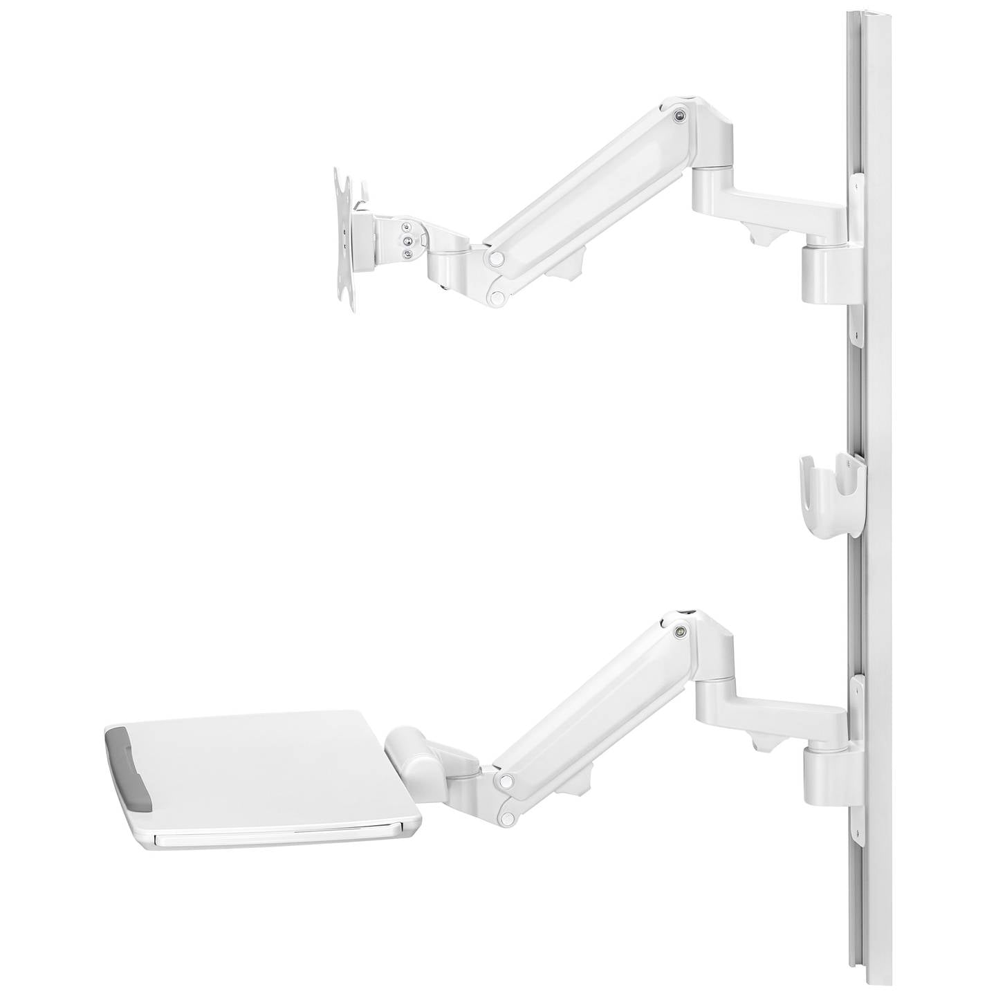 SpeaKa Professional Monitor-Wandhalterung höhenverstellbar mit Tastaturablage - 4064161306056
