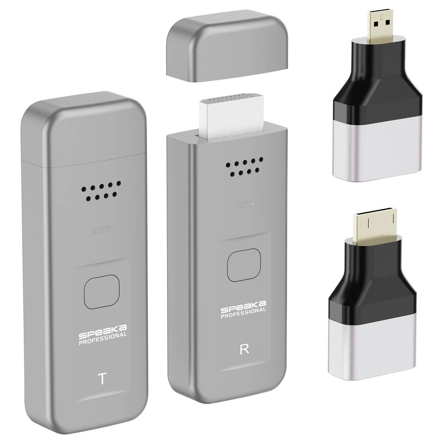 SpeaKa HDMI-Funkübertragung Set 15 m 5 GHz 1920x1080 durchgeschleifter Ausgang - 4064161479828