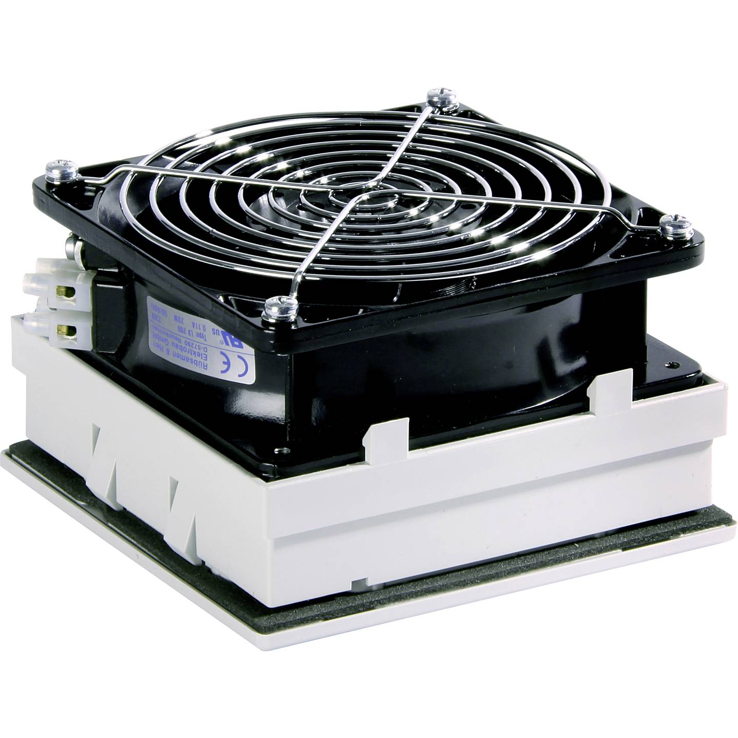Elmeko Filterlüfter Ventilator LV 200 24V/DC lichtgrau 130 x 130 x 77 mm - 4251218601800