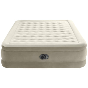 B-Ware Intex Luftbett DuraBeam UltraPlush 203x152cm braun Elektropumpe 272kg Komfort