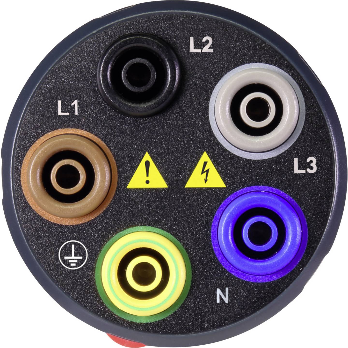 Voltcraft Messadapter VMA-3L 16 CEE-Stecker 16A 5polig Buchse 4mm dunkelgrau - 4053199543816