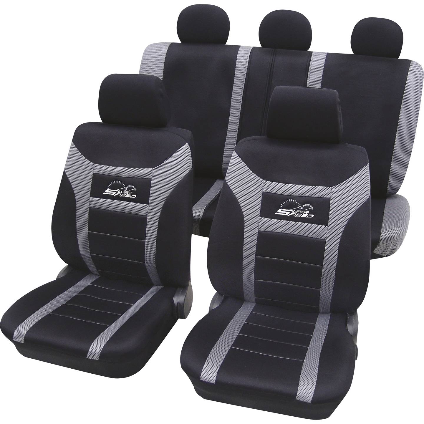 HP Autozubehör Sitzbezug Polyester Anthrazit für Fahrersitz Beifahrersitz 11-tlg - 4007928229168
