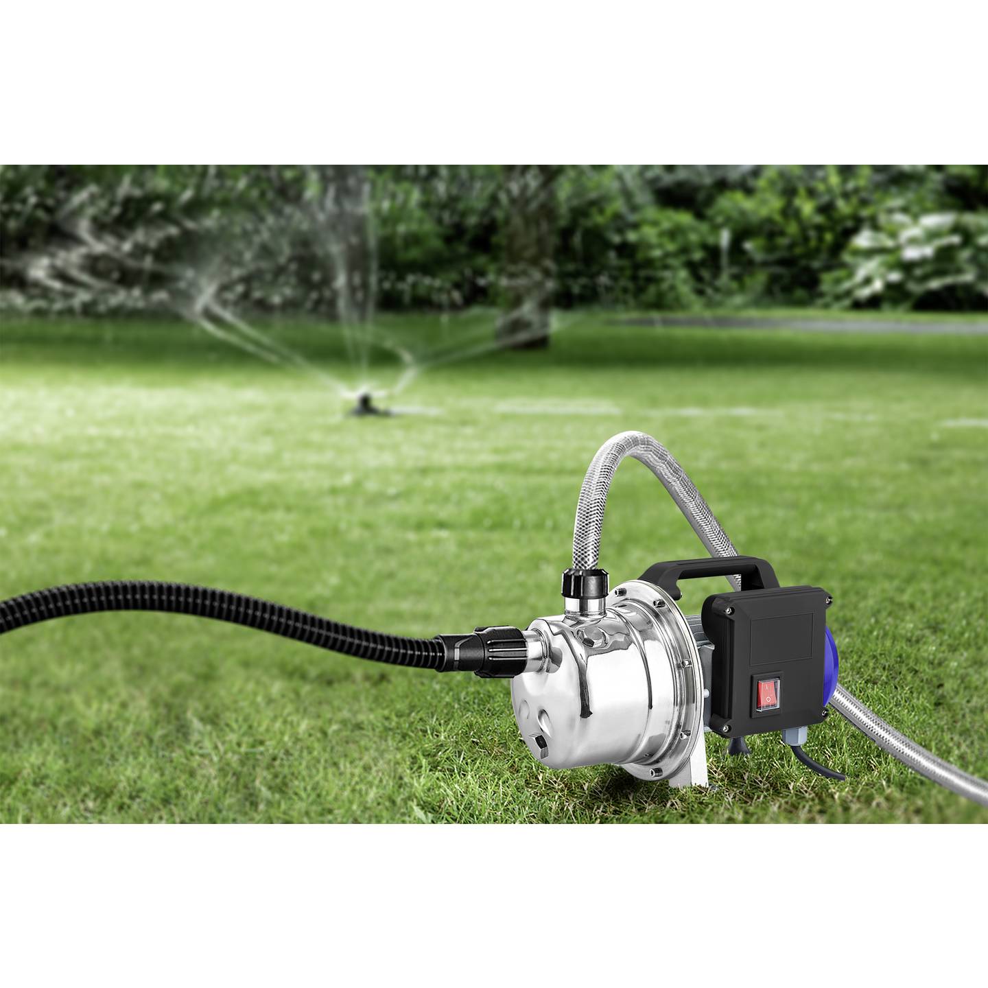 Renkforce Gartenpumpe Wasserpumpe 4800l/h 50m selbstansaugend IPX4 schwarz - 4064161151328