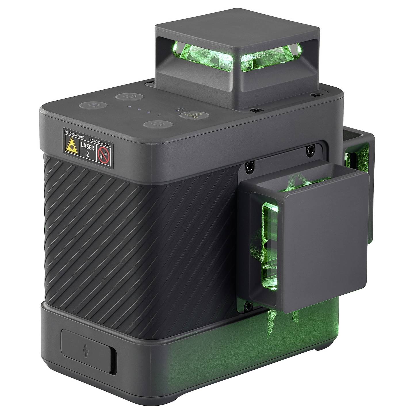 HOTO Kreuzlinienlaser Linienlaser QWFGJ002 Grün Laser Messgerät Reichweite 30 m - 6974370801489