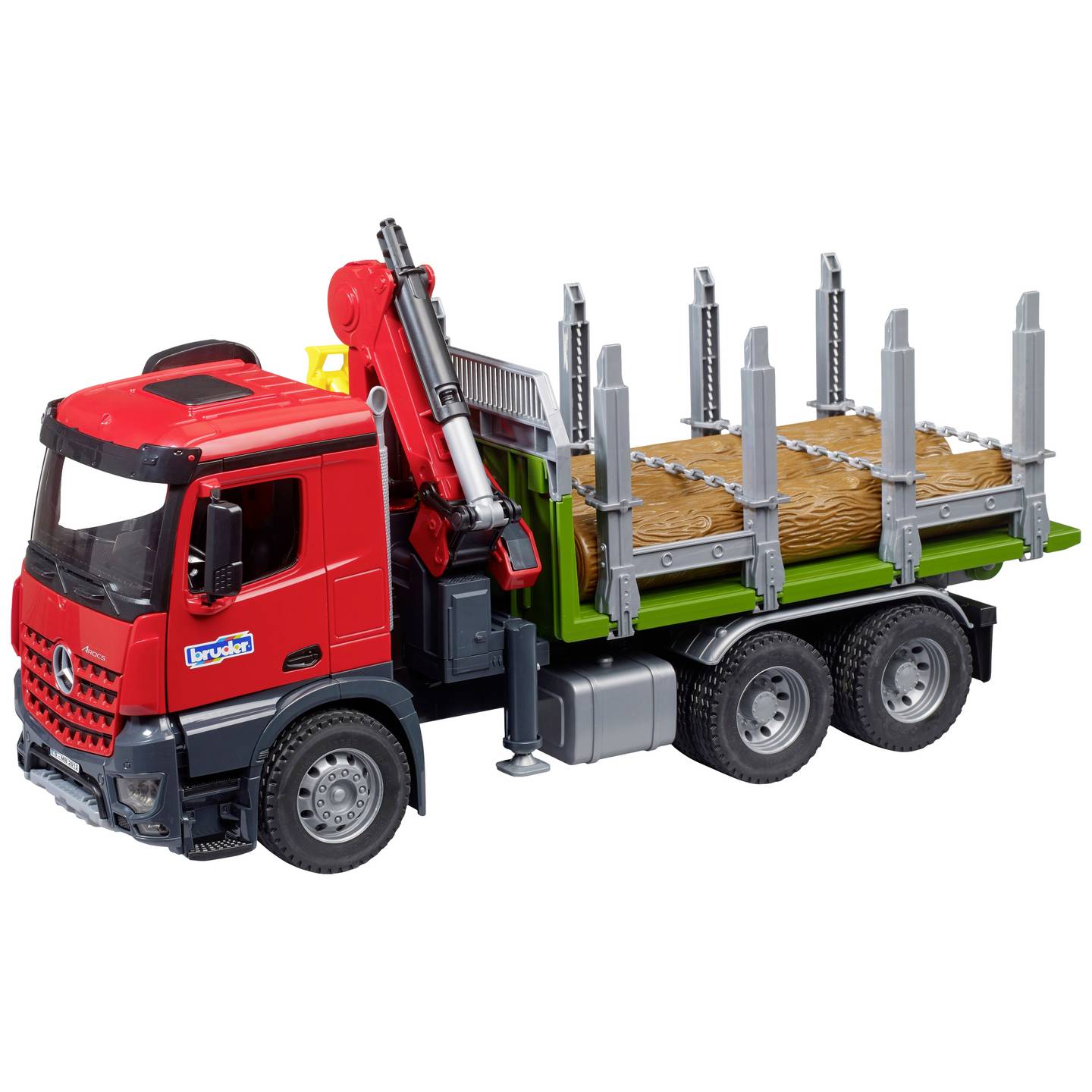 Bruder LKW Modell Mercedes Benz Arocs Holztransporter Greifarm Spielzeug 1:16 - 4001702036690