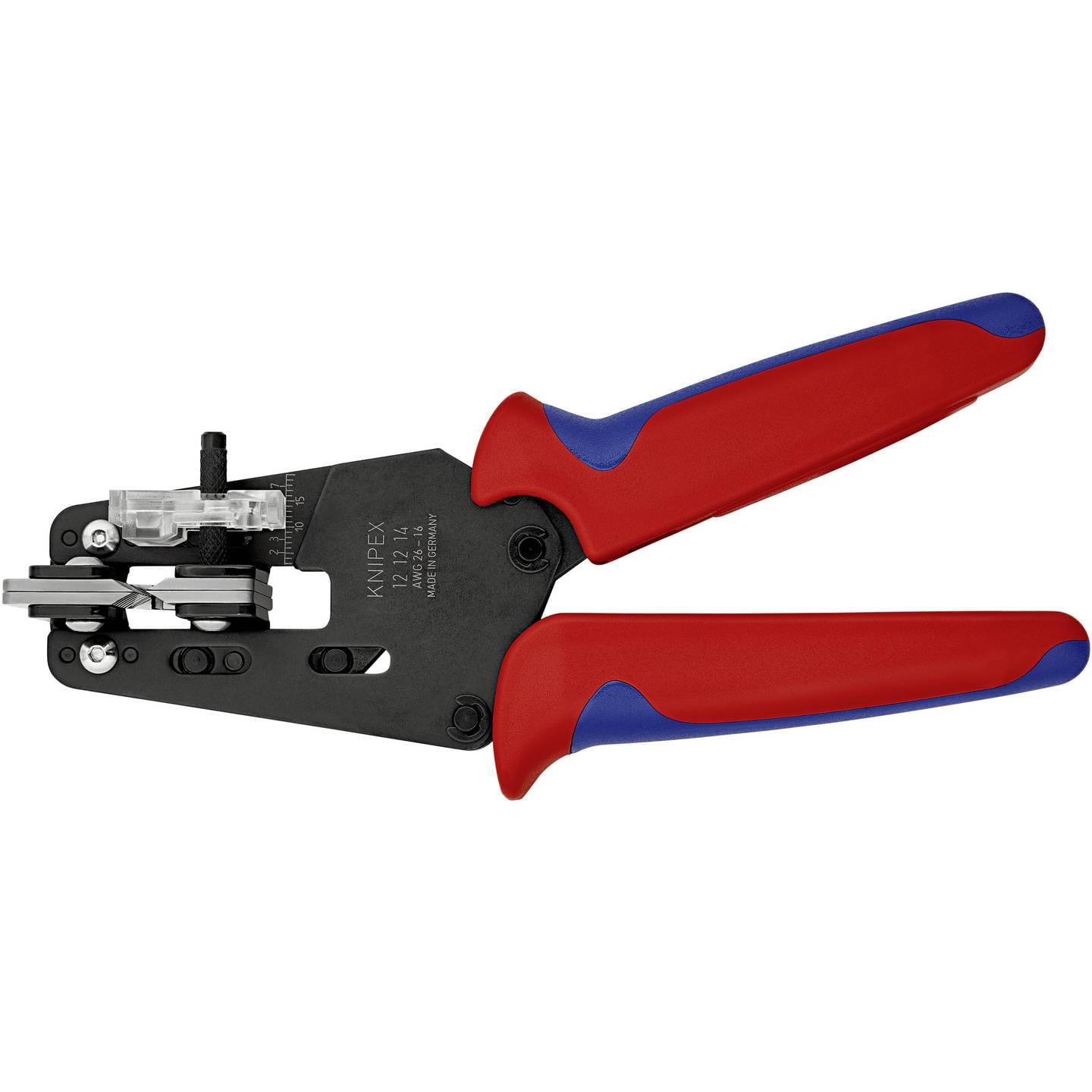Knipex Abmantelzange 12 12 14 Zange Werkzeugstahl 16 bis 26 AWG brüniert 195mm - 4003773077541