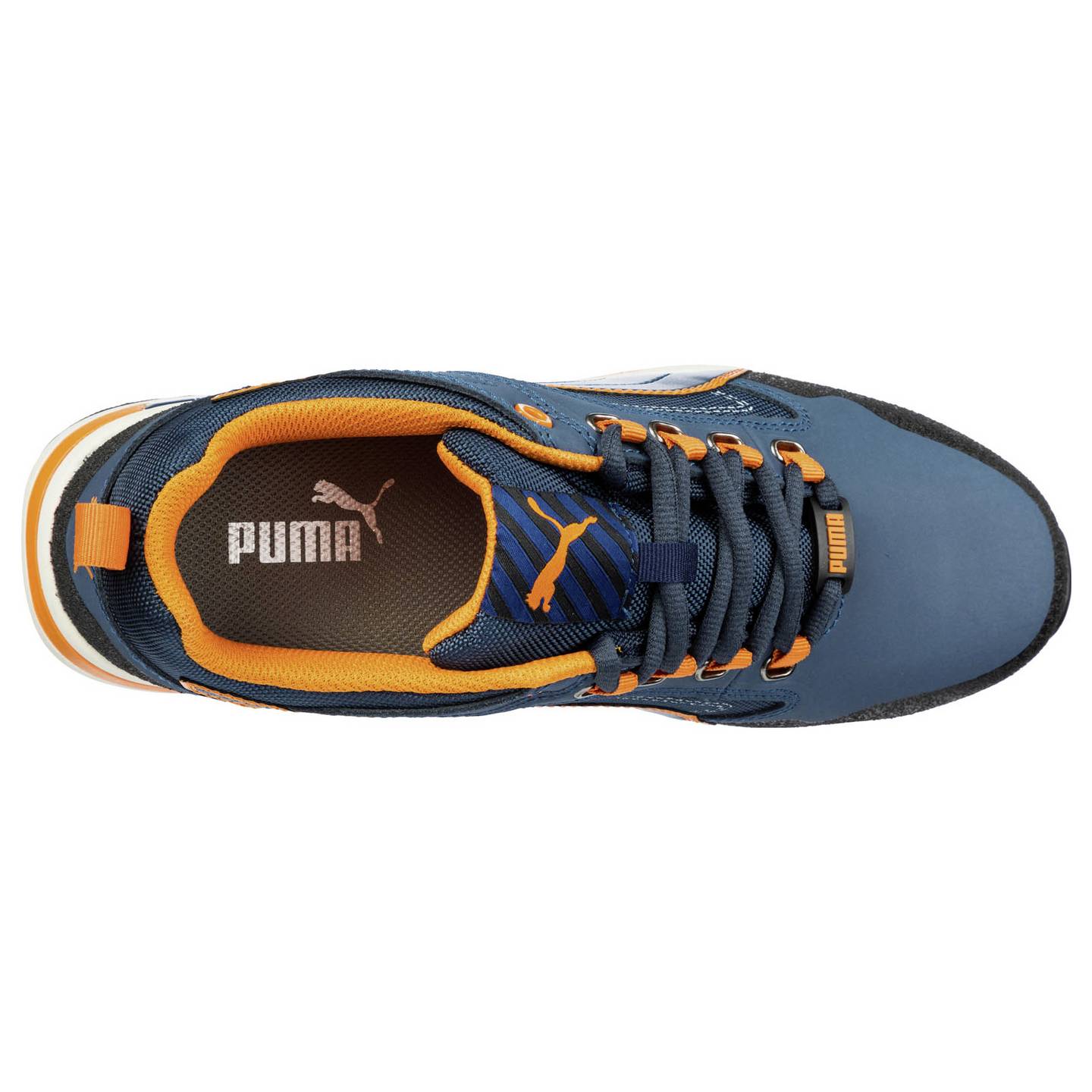 PUMA Sicherheitsschuh Crosstwist Low S3 Schuhgröße 44 Blau Orange Gummi Leder - 4051428062770