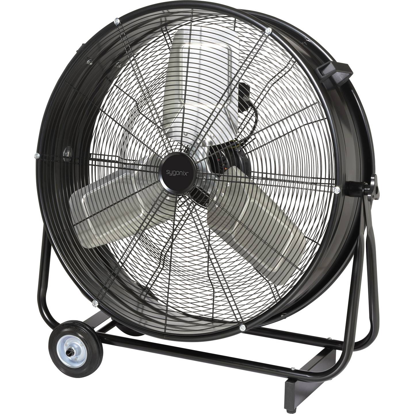 Sygonix Bodenventilator Gebläse 330W Heizgerät Lüfter schwarz schwenkbar Ø745mm - 4064161342597