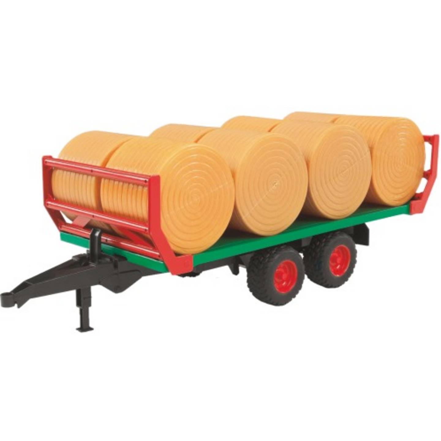 bruder Ballentransportanhänger 8 Rundballen Fertigmodell Landwirtschaftsmodell - 4001702022204