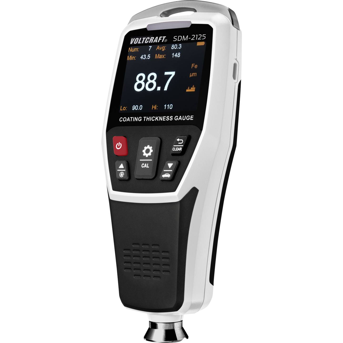 VOLTCRAFT Schichtdicken-Messgerät SDM-2125 Wirbelstrom 0-1250µm LCD 130g - 4064161026978